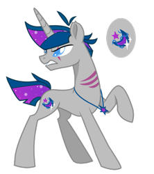 Size: 501x563 | Tagged: safe, artist:goldlines005, imported from derpibooru, oc, oc only, pony, unicorn, base used, ethereal mane, eye scaar, horn, jewelry, looking back, male, necklace, simple background, stallion, starry mane, transparent background, unicorn oc