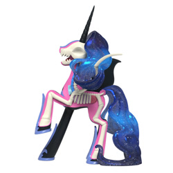 Size: 800x800 | Tagged: safe, imported from derpibooru, nightmare moon, alicorn, pony, bone, concave belly, dissectibles, figure, freeny's hidden dissectibles, merchandise, organs, raised hoof, skeleton, slim, solo, thin, toy