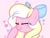 Size: 1410x1080 | Tagged: safe, artist:cstrawberrymilk, imported from derpibooru, oc, oc only, oc:bay breeze, pegasus, pony, blushing, boop, bow, cute, eyes closed, female, hair bow, hnnng, mare, ocbetes, pegasus oc, scrunchy face, self-boop, simple background, solo, weapons-grade cute, wings