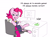 Size: 4098x3072 | Tagged: safe, artist:datzigga, imported from derpibooru, pinkie pie, earth pony, pony, computer monitor, desk, dialogue, lazytown, looking at you, monitor, pirate, you are a pirate