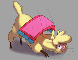 Size: 1410x1095 | Tagged: safe, artist:hitsuji, imported from derpibooru, alpaca, them's fightin' herds, blanket, cloven hooves, community related, female, one eye closed, paprika (tfh), solo