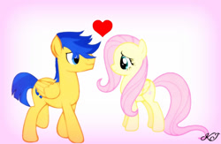 Size: 1280x832 | Tagged: safe, artist:katjuarez237, imported from derpibooru, flash sentry, fluttershy, female, flutterflash, male, shipping, straight