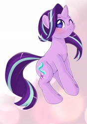 Size: 1430x2048 | Tagged: safe, artist:kurogewapony, imported from derpibooru, starlight glimmer, pony, unicorn, blushing, cute, eye clipping through hair, female, glimmerbetes, looking at you, mare, one eye closed, smiling, smiling at you, solo, wink, winking at you
