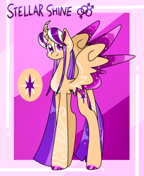 Size: 996x1215 | Tagged: safe, artist:goldlines005, imported from derpibooru, oc, oc only, alicorn, pony, alicorn oc, curved horn, female, hoof polish, horn, mare, offspring, parent:flash sentry, parent:twilight sparkle, parents:flashlight, two toned wings, wings