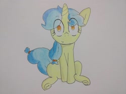 Size: 2000x1500 | Tagged: safe, artist:cherro, imported from derpibooru, oc, oc only, oc:viewing pleasure, pony, unicorn, female, solo, traditional art