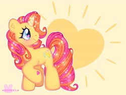 Size: 4000x3000 | Tagged: safe, artist:bunxl, imported from derpibooru, brights brightly, pony, unicorn, g3, heart, smiling, solo, sparkles