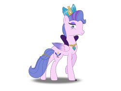 Size: 2160x1620 | Tagged: safe, imported from derpibooru, periwinkle, queen haven, pegasus, pony, spoiler:g5, butt, female, g5, havenbutt, mare, plot, queen, simple background, solo, transparent background