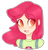 Size: 1242x1283 | Tagged: safe, artist:thecreativerey, imported from derpibooru, apple bloom, human, blushing, bust, female, humanized, open mouth, open smile, portrait, simple background, smiling, solo, transparent background