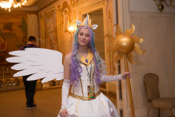 Size: 1024x684 | Tagged: safe, artist:karredroses, imported from derpibooru, princess celestia, human, clothes, cosplay, costume, irl, irl human, photo, ponycon 2016, ponycon nyc