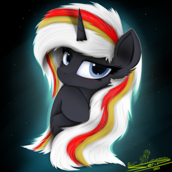 Size: 4000x4000 | Tagged: safe, artist:ser-p, imported from derpibooru, oc, oc only, oc:velvet remedy, pony, unicorn, fallout equestria, absurd resolution, bust, female, mare, portrait, solo