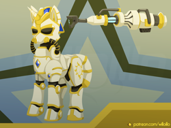 Size: 1600x1200 | Tagged: safe, artist:willoillo, imported from derpibooru, pony, unicorn, fallout equestria, armor, commission, power armor