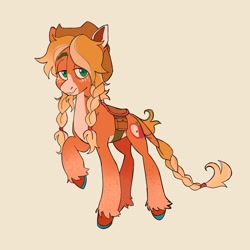 Size: 2034x2035 | Tagged: safe, artist:_psiionix_, imported from derpibooru, applejack, earth pony, pony, blaze (coat marking), coat markings, facial markings, high res, redesign, solo