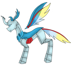 Size: 3660x3300 | Tagged: safe, artist:agdapl, imported from derpibooru, changedling, changeling, changedlingified, crossover, curved horn, floating wings, high res, horn, male, medic, simple background, solo, species swap, team fortress 2, transparent background, wings