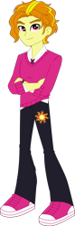 Size: 1322x4000 | Tagged: safe, artist:tacos67, imported from derpibooru, adagio dazzle, equestria girls, base used, clothes, converse, crossed arms, cutie mark, cutie mark on clothes, equestria girls-ified, male, pants, rule 63, shoes, simple background, smiling, solo, transparent background