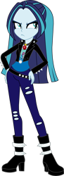 Size: 1462x4000 | Tagged: safe, artist:tacos67, imported from derpibooru, aria blaze, equestria girls, angry, base used, boots, clothes, equestria girls-ified, female, frown, hand on hip, high heel boots, jewelry, necklace, pants, shoes, simple background, solo, story included, torn clothes, transparent background