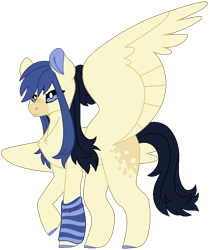 Size: 818x975 | Tagged: safe, artist:ang3ls-adopts, imported from derpibooru, oc, oc only, pegasus, pony, female, mare, offspring, parent:fluttershy, parent:soarin', parents:soarinshy, pegasus oc, simple background, solo, transparent background, wings