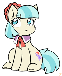 Size: 714x873 | Tagged: safe, artist:zutcha, imported from derpibooru, coco pommel, earth pony, pony, :<, chest fluff, simple background, solo, transparent background