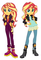 Size: 1347x1948 | Tagged: safe, imported from derpibooru, sunset shimmer, equestria girls, equestria girls series, festival filters, my past is not today, spoiler:eqg series (season 2), boots, clothes, geode of empathy, jacket, leather jacket, looking at you, magical geodes, music, music festival outfit, shoes