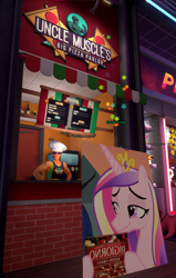 Size: 686x1080 | Tagged: safe, imported from derpibooru, princess cadance, digiorno, food, peetzer, pizza, that pony sure does love pizza, tower unite