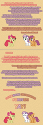 Size: 504x1464 | Tagged: safe, artist:verve, imported from derpibooru, apple bloom, scootaloo, sweetie belle, earth pony, pegasus, pony, unicorn, ask genie twilight, comic, cutie mark crusaders, female, filly, pixel art