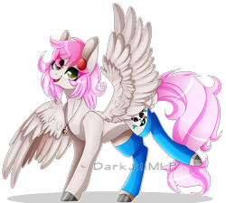 Size: 6424x5779 | Tagged: safe, artist:darkjillmlp123, imported from derpibooru, oc, oc only, oc:pandita, pegasus, pony, absurd resolution, clothes, female, mare, simple background, socks, solo, transparent background