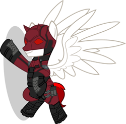 Size: 1280x1260 | Tagged: safe, artist:mlp-trailgrazer, imported from derpibooru, oc, oc only, pegasus, pony, clothes, cosplay, costume, daredevil, male, solo, stallion