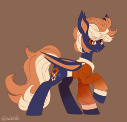 Size: 3048x2945 | Tagged: safe, artist:neonishe, imported from derpibooru, oc, oc only, bat pony, pony, bat pony oc, bat wings, clothes, colored, flat colors, high res, hoodie, solo, wings