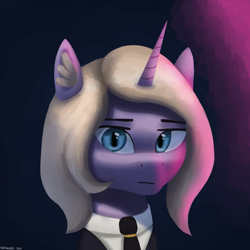 Size: 1000x1000 | Tagged: safe, artist:trotski432, artist:vezja, imported from derpibooru, oc, oc only, oc:morning star (eaw), oc:morning star (equestria at war), unicorn, equestria at war mod, bust, clothes, commission, female, general, mare, portrait, simple background, uniform