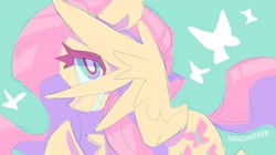 Size: 4096x2301 | Tagged: safe, artist:nekosnicker, imported from derpibooru, fluttershy, pegasus, pony, blushing, cute, daaaaaaaaaaaw, shyabetes, solo