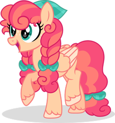 Size: 1600x1705 | Tagged: safe, artist:kojibiose, imported from derpibooru, oc, oc only, oc:peach blossom, earth pony, pony, base used, female, magical lesbian spawn, mare, offspring, parent swap au, parent:pear butter, parent:posey shy, parents:poseypear, simple background, solo, transparent background