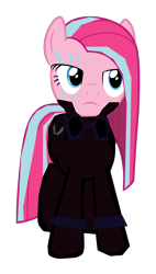 Size: 1280x2247 | Tagged: safe, artist:benpictures1, imported from derpibooru, imported from ponybooru, pinkie pie, pony, comic:the storm kingdom, my little pony: the movie, bad end, bodysuit, clothes, command 6, commander pinkie diana pie, crystal of light, female, goggles, inkscape, mare, pinkamena diane pie, simple background, solo, solo female, transparent background, vector