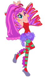 Size: 1055x1820 | Tagged: safe, artist:gihhbloonde, artist:user15432, imported from derpibooru, fairy, human, equestria girls, alternate hairstyle, armpits, barely eqg related, base used, clothes, colored wings, crossover, ear piercing, earring, equestria girls style, equestria girls-ified, eyeshadow, fairy wings, fairyized, fins, gradient wings, hands on head, jewelry, long hair, looking at you, makeup, nintendo, one eye closed, pauline, piercing, ponytail, purple hair, red wings, shoes, simple background, sirenix, sleeveless, solo, sparkly wings, super mario bros., transparent background, wings, wink, winking at you, winx, winx club, winxified