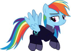 Size: 1280x920 | Tagged: safe, artist:benpictures1, imported from derpibooru, rainbow dash, pegasus, pony, comic:the storm kingdom, my little pony: the movie, bad end, bodysuit, clothes, command 6, crystal of light, female, flying, inkscape, mare, simple background, solo, transparent background, vector