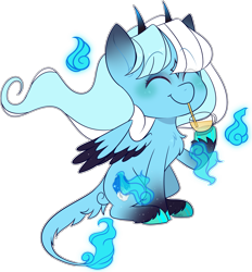 Size: 2547x2746 | Tagged: safe, artist:jetjetj, imported from derpibooru, oc, oc only, oc:willow wisp, pegasus, pony, female, high res, horns, mare, simple background, solo, transparent background, two toned wings, wings