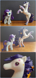Size: 600x1280 | Tagged: safe, imported from derpibooru, rarity, unicorn, danli toys, fresh-toys.ru, horse-pony interaction, photo, rearing, stars in mane, toy, white fur