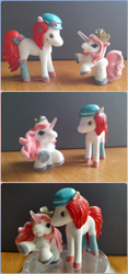 Size: 600x1280 | Tagged: safe, imported from derpibooru, earth pony, unicorn, clothes, filly knock-off, fresh-toys.ru, hat, implied shipping, photo, socks, stylish, toy, white fur