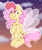 Size: 1085x1300 | Tagged: safe, artist:apatheticxaddict, imported from derpibooru, rosedust, flutter pony, pony, chest fluff, cloud, colored pupils, cute, fairy wings, female, floating, g1, g1 to g4, g4, generation leap, mare, not fluttershy, queen rosedust, rosedorable, smiling, solo, stars, transparent wings, wings