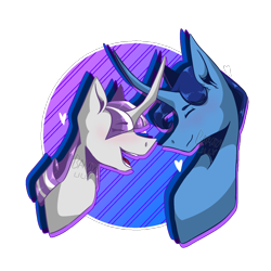 Size: 1280x1280 | Tagged: safe, artist:baradalilly, imported from derpibooru, night light, twilight velvet, pony, unicorn, female, male, mare, nightvelvet, shipping, stallion, straight