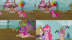 Size: 1280x720 | Tagged: safe, edit, edited screencap, editor:quoterific, imported from derpibooru, screencap, cherry berry, daisy, flower wishes, fluttershy, goldengrape, linky, pinkie pie, shoeshine, sir colton vines iii, twilight sparkle, earth pony, pegasus, pony, unicorn, it's about time, season 2, balloon, female, mare, open mouth, unicorn twilight