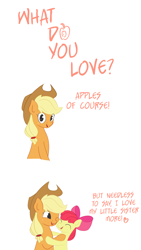 Size: 3281x5825 | Tagged: safe, artist:s.l.guinefort, imported from derpibooru, apple bloom, applejack, adorabloom, comic, cute, female, hug, jackabetes, sibling love, sisterly love