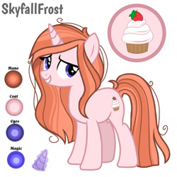 Size: 1280x1280 | Tagged: safe, artist:skyfallfrost, imported from derpibooru, oc, oc only, oc:strawberry delight, pony, unicorn, female, mare, reference sheet, solo