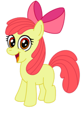 Size: 792x1150 | Tagged: safe, artist:aleximusprime, imported from derpibooru, apple bloom, earth pony, pony, female, filly, happy, obtrusive watermark, open mouth, open smile, smiling, solo, vector, watermark