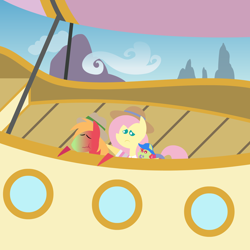 Size: 2160x2160 | Tagged: safe, anonymous artist, imported from derpibooru, big macintosh, fluttershy, oc, oc:late riser, earth pony, pegasus, pony, series:fm family vacation, series:fm holidays, airship, airsick, baby, baby pony, chewing, clothes, colt, eating, family, female, fluttermac, frown, green face, hat, high res, holding a pony, jeans, male, mare, nauseous, offspring, pants, parent:big macintosh, parent:fluttershy, parents:fluttermac, pointy ponies, shipping, shirt, stallion, straight, striped shirt, sun hat, teething, teething ring, wavy mouth