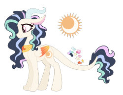 Size: 1300x1000 | Tagged: safe, artist:magicuniclaws, imported from derpibooru, oc, oc only, hybrid, female, interspecies offspring, offspring, parent:discord, parent:princess celestia, parents:dislestia, simple background, solo, transparent background