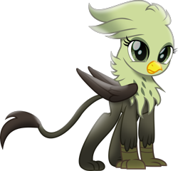 Size: 2178x2088 | Tagged: safe, artist:lincolnbrewsterfan, derpibooru exclusive, imported from derpibooru, gemma, griffon, my little pony: the movie, the ending of the end, .svg available, female, folded wings, high res, inkscape, leonine tail, looking at you, movie accurate, paws, shading, simple background, standing, svg, talons, transparent background, vector, wings