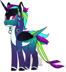Size: 1200x1300 | Tagged: safe, artist:lavvythejackalope, imported from derpibooru, oc, oc only, alicorn, pony, alicorn oc, braid, horn, male, simple background, solo, stallion, transparent background, wings