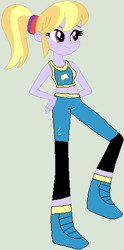 Size: 267x538 | Tagged: safe, artist:jadeharmony, artist:jadethepegasus, imported from derpibooru, cloud kicker, cloudy kicks, equestria girls, crossover, exeron fighters, exeron outfit, martial arts kids