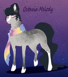 Size: 2343x2646 | Tagged: safe, artist:inisealga, imported from derpibooru, octavia melody, clothes, high res, markings, redesign, scarf