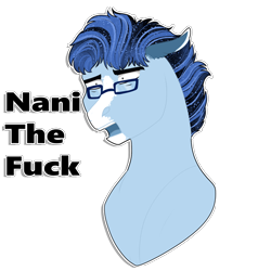 Size: 512x512 | Tagged: safe, artist:inisealga, imported from derpibooru, oc, oc:soaring spirit, glasses, markings, nani, nani the fuck, simple background, sticker, swearing, transparent background, vulgar