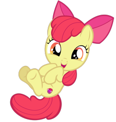 Size: 2000x2100 | Tagged: safe, artist:disneyequestrian2012, imported from derpibooru, apple bloom, earth pony, pony, adorabloom, cute, cutie mark, diabetes, female, filly, happy, high res, looking at you, lying down, on back, open mouth, simple background, smiling, solo, the cmc's cutie marks, transparent background, vector, weapons-grade cute